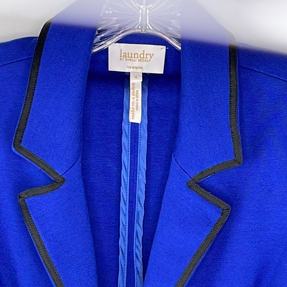 Laundry by Shelli Segal Sapphire Blue Jersey Blazer NWT - Picture 2 of 8